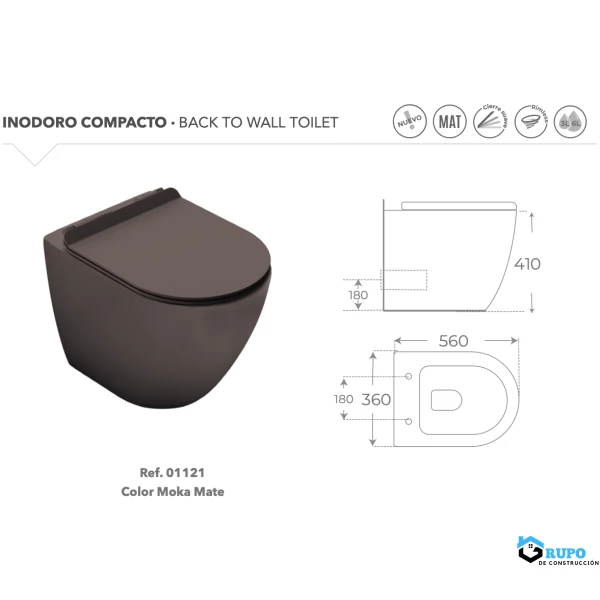 Inodoro compacto Moka Mate COLECCIÓN VERONA