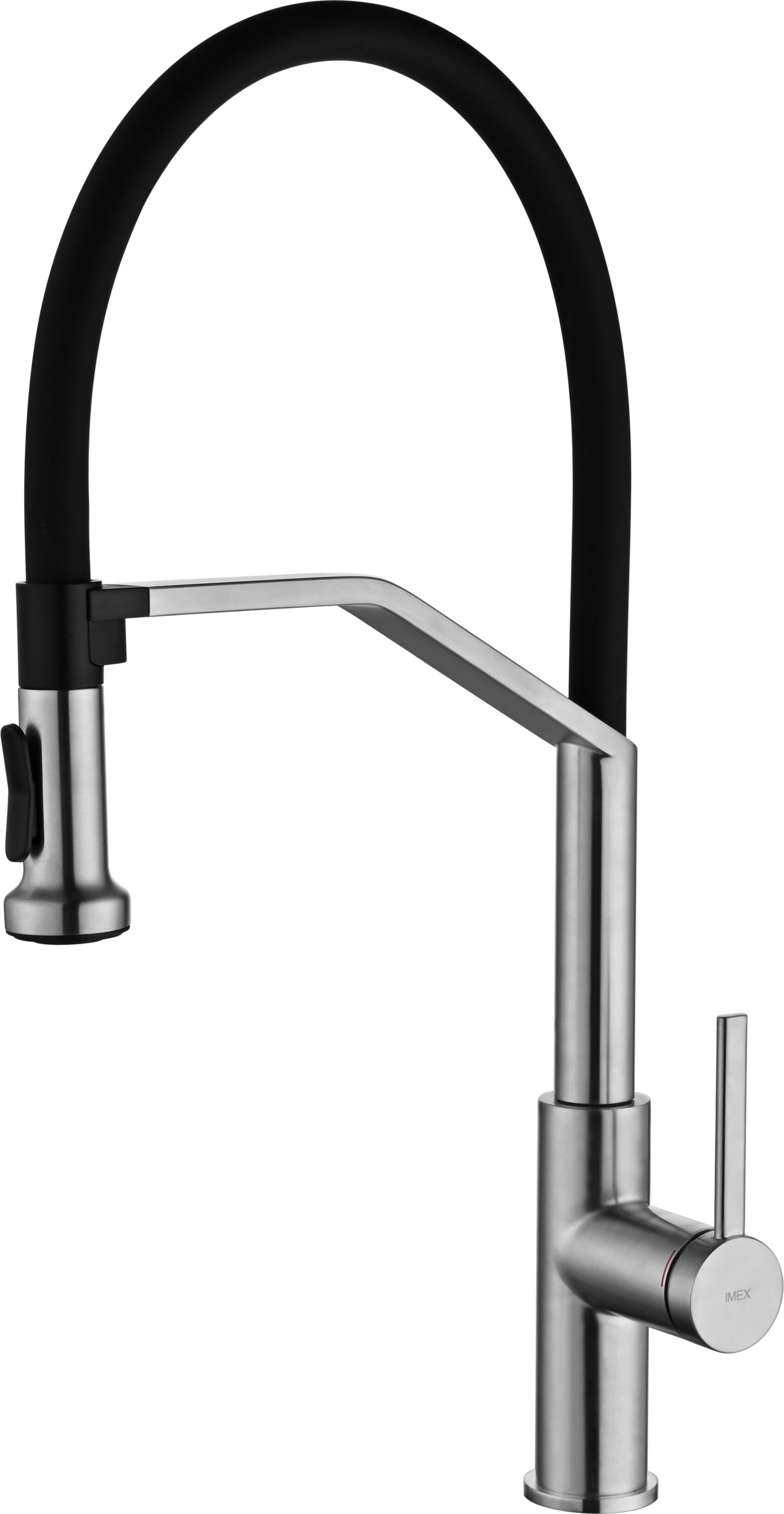 Grifo de cocina extraíble IMEX Véneto en níquel cepillado