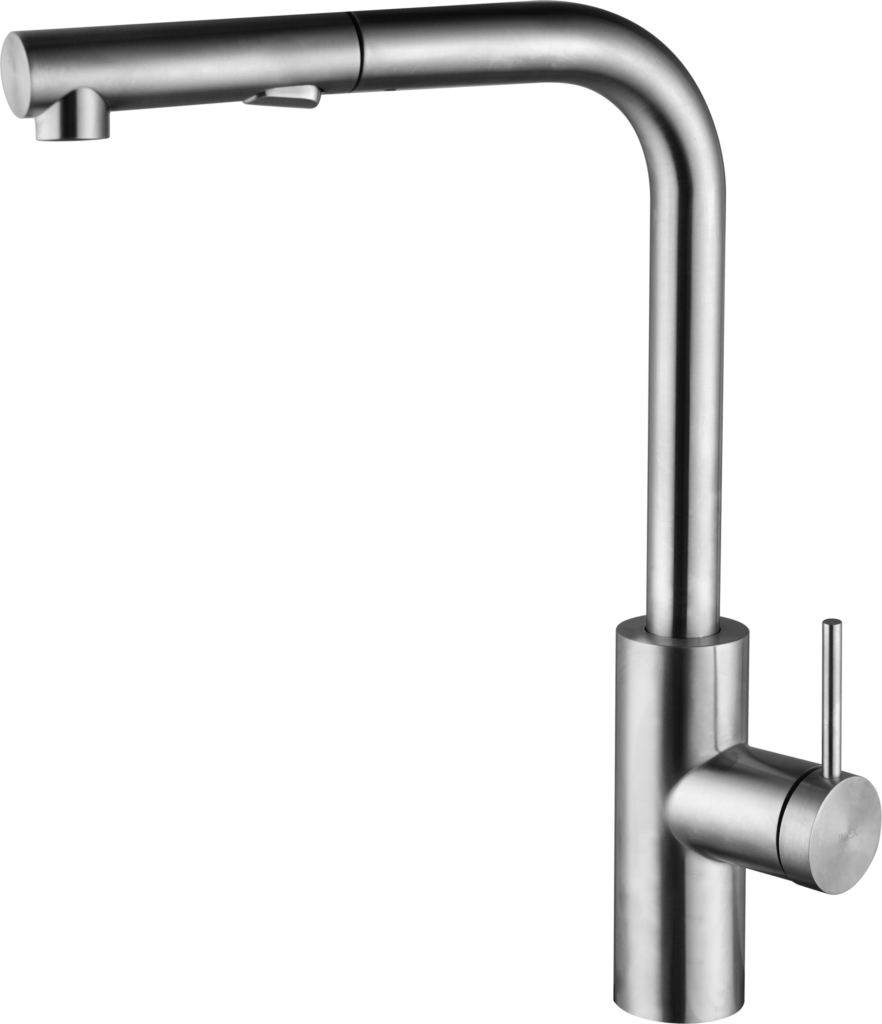 Grifo de cocina extraíble IMEX Oporto en acero inoxidable