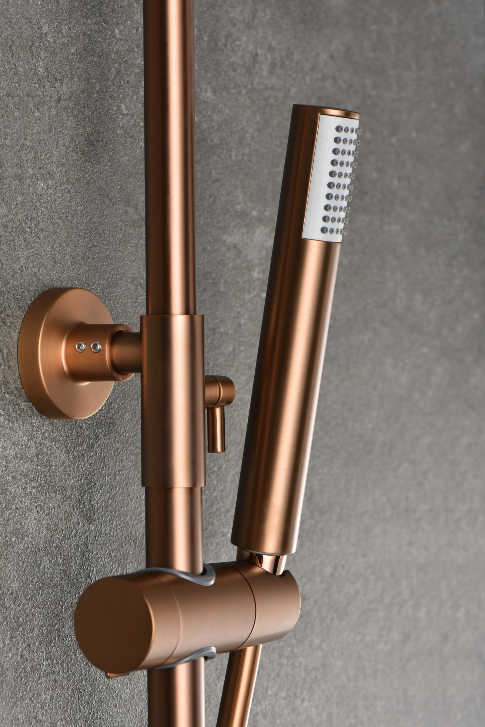 Barra de ducha termostática oro rosa cepillado serie Monza IMEX - Imagen 5
