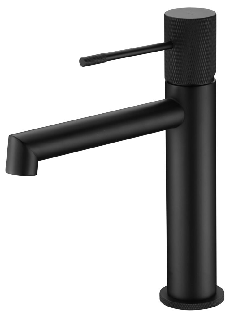 Monomando de lavabo negro mate serie Line IMEX