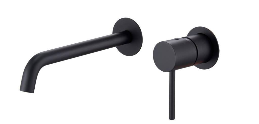 Grifo de lavabo empotrado monomando negro mate serie Monza IMEX