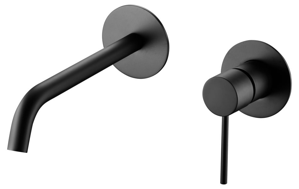 Grifo de lavabo empotrado negro mate serie Milos IMEX
