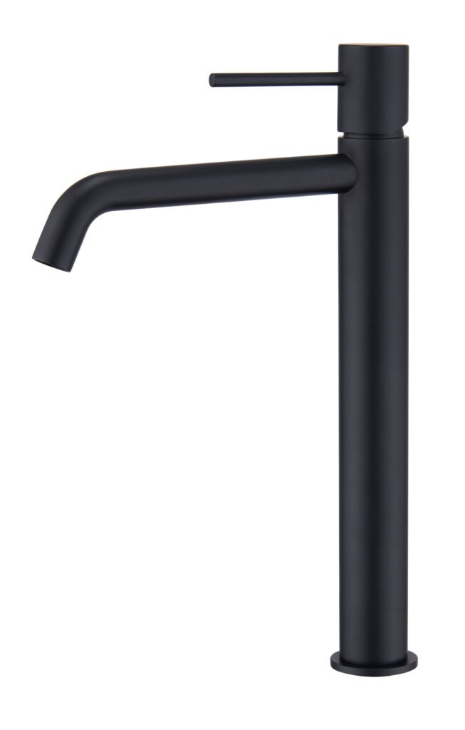 Monomando lavabo alto negro mate serie Monza IMEX