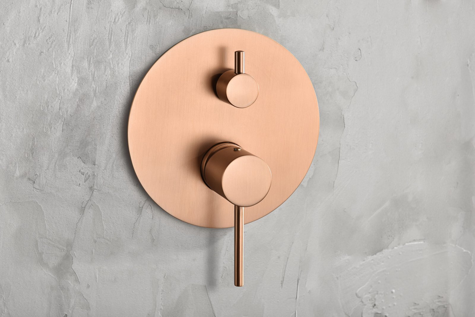 Conjunto de ducha monomando empotrado oro rosa cepillado serie Monza IMEX - Imagen 5