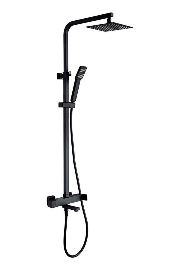 Barra de baño y ducha monomando negro mate Serie Fiyi IMEX