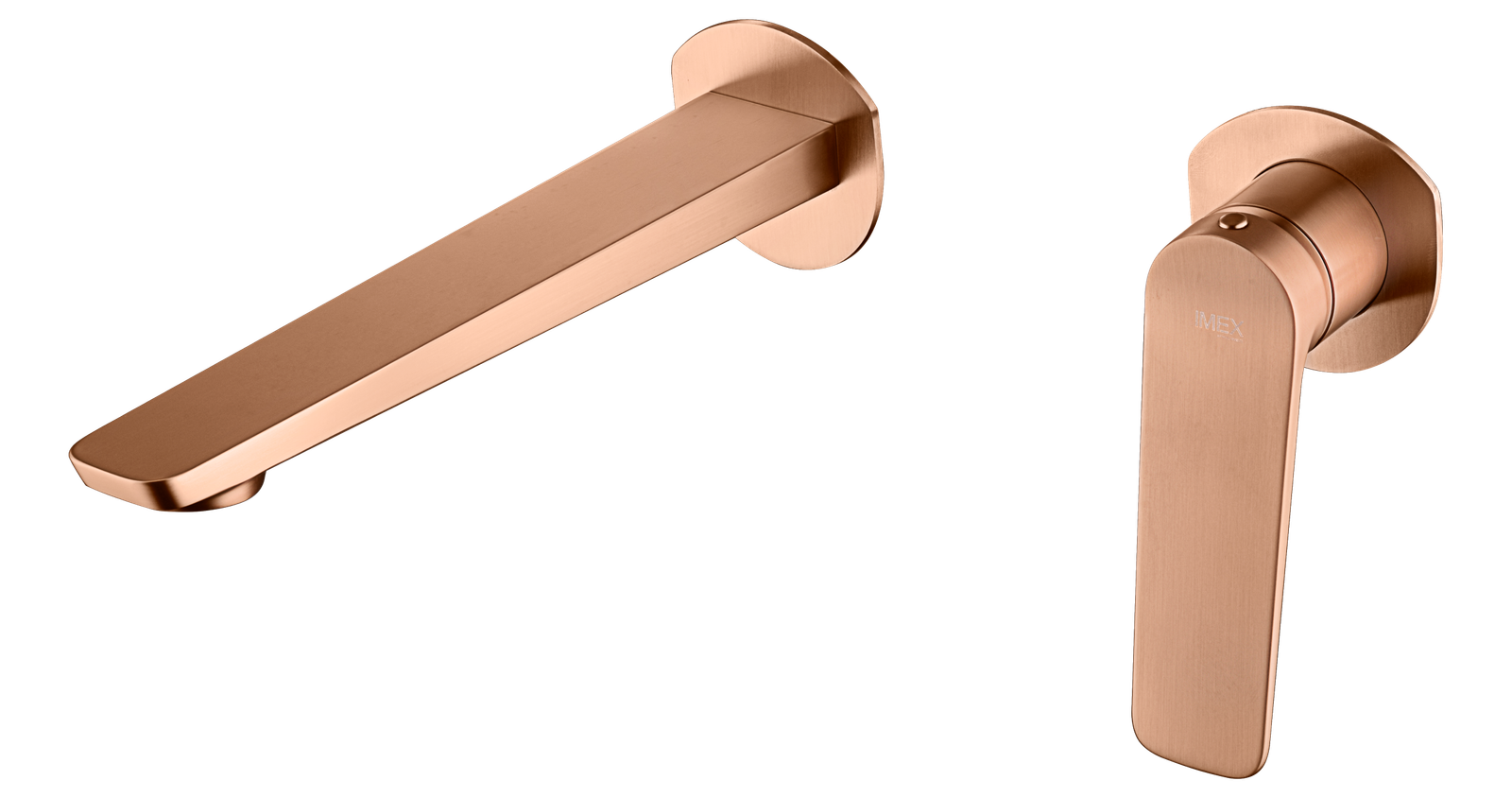 Grifo de lavabo empotrado monomando oro rosa cepillado serie Nápoles IMEX