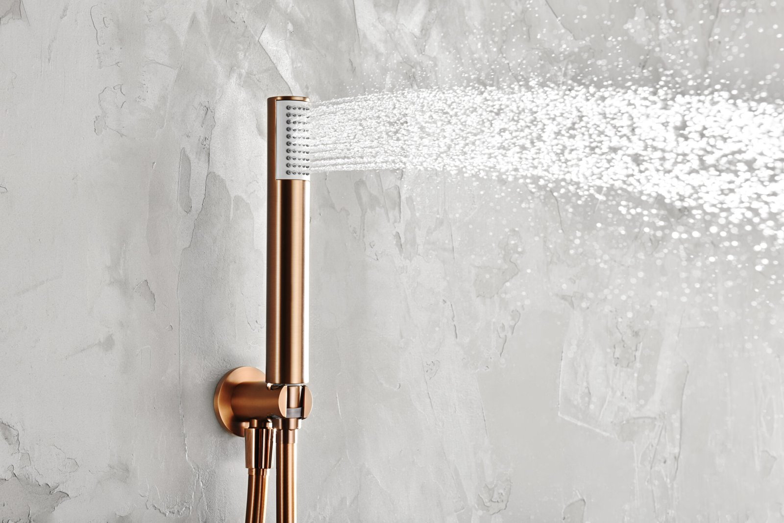 Conjunto de ducha monomando empotrado oro rosa cepillado serie Monza IMEX - Imagen 3