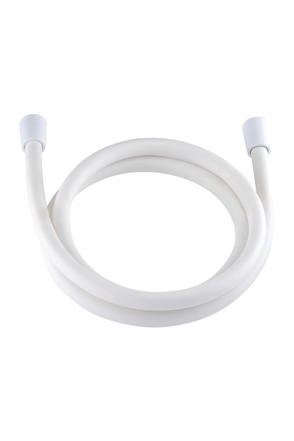 Flexo de ducha de PVC en blanco mate de 150cm FLX005/BL