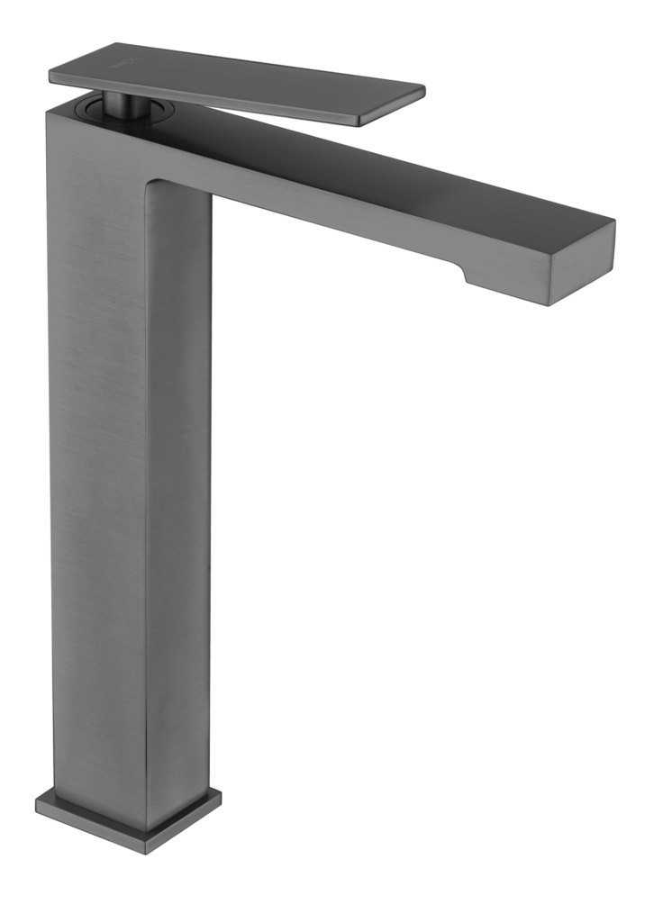 Monomando de lavabo alto black gun metal serie Pisa IMEX