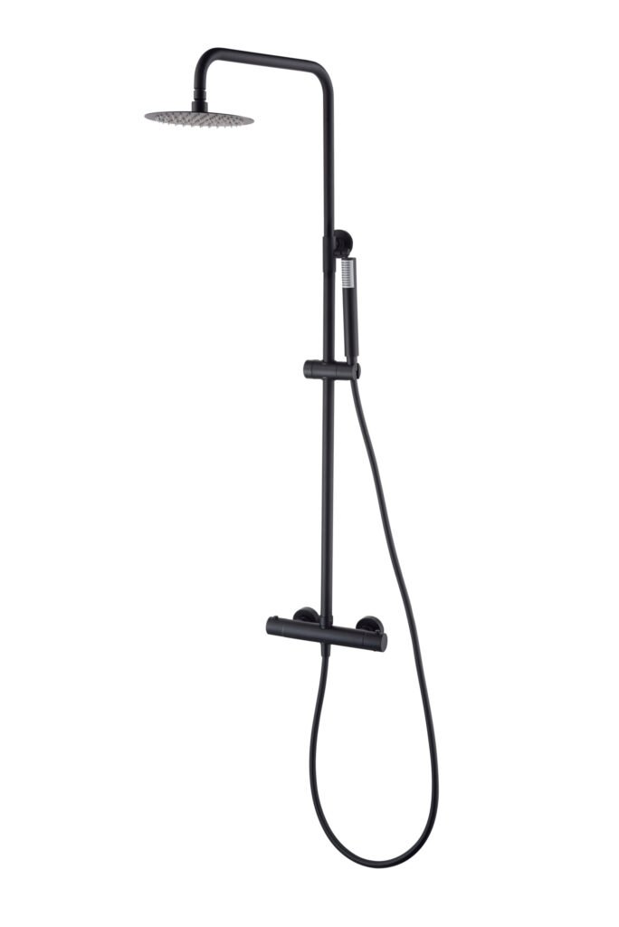 Barra de ducha termostática negro mate serie Monza IMEX