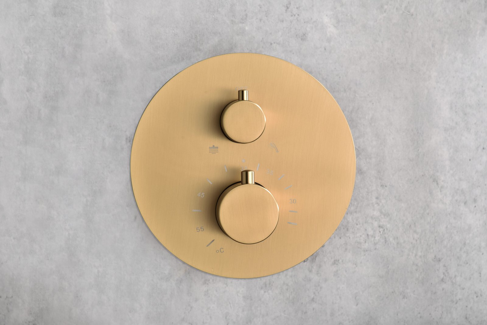 Conjunto de ducha termostático empotrado oro cepillado serie Tívoli IMEX - Imagen 2