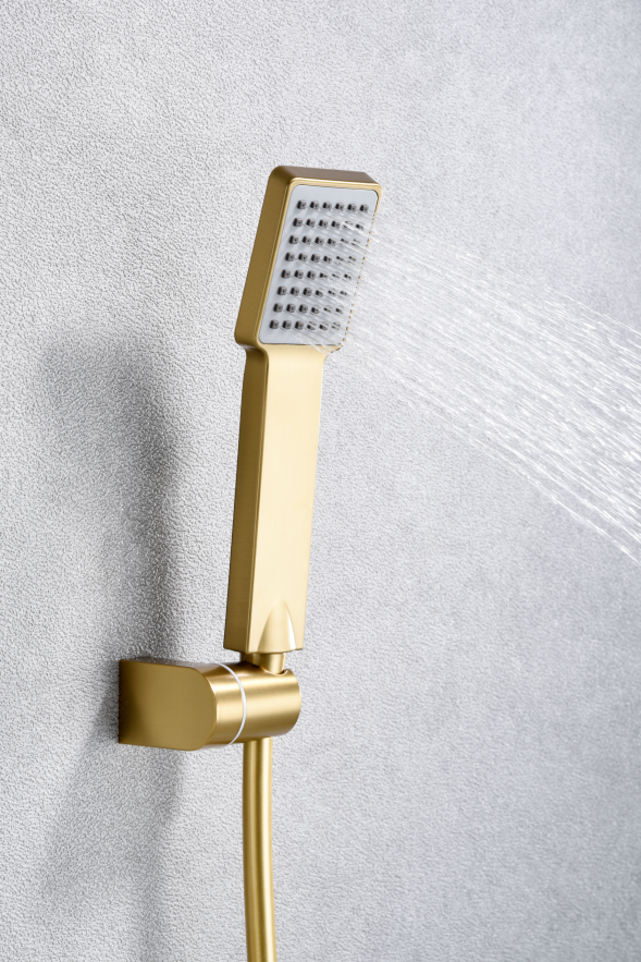 Grifería de baño y ducha monomando oro cepillado serie Pisa IMEX - Imagen 5
