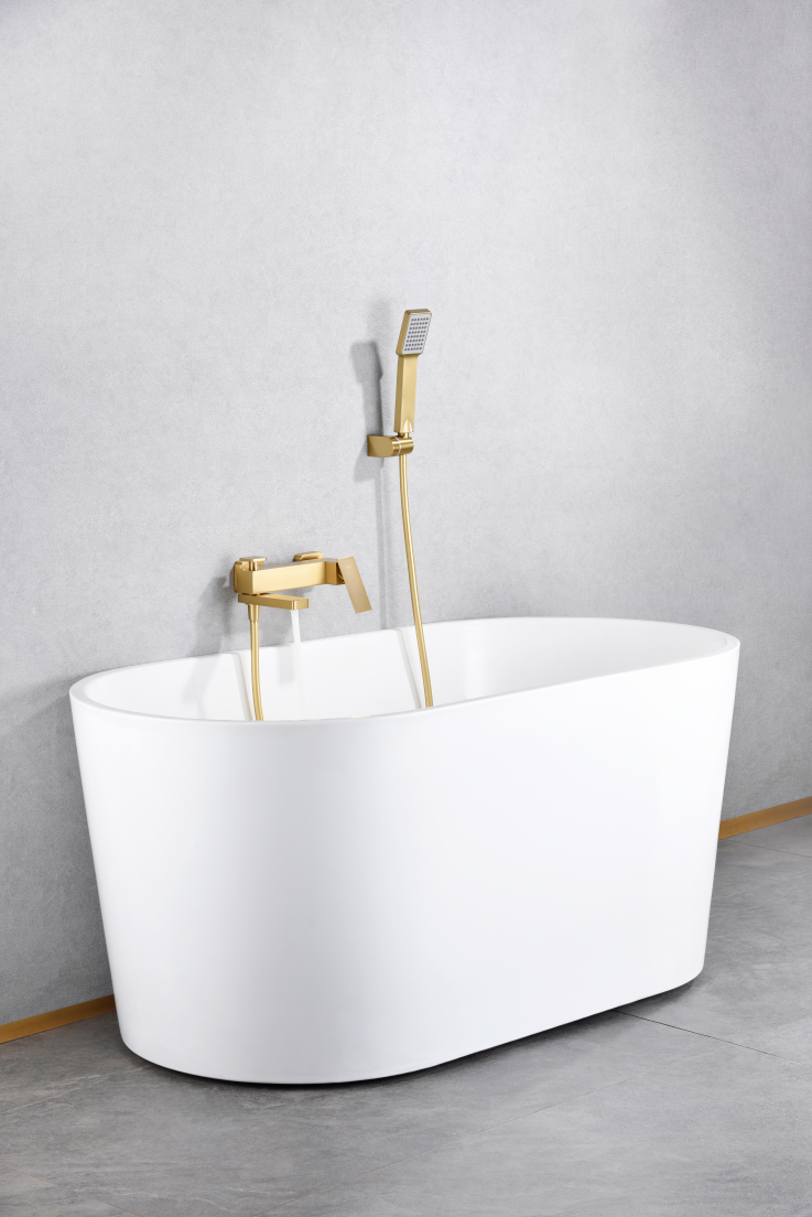 Grifería de baño y ducha monomando oro cepillado serie Pisa IMEX - Imagen 2
