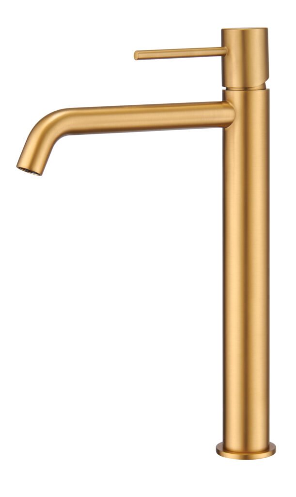 Monomando lavabo alto oro cepillado serie Monza IMEX