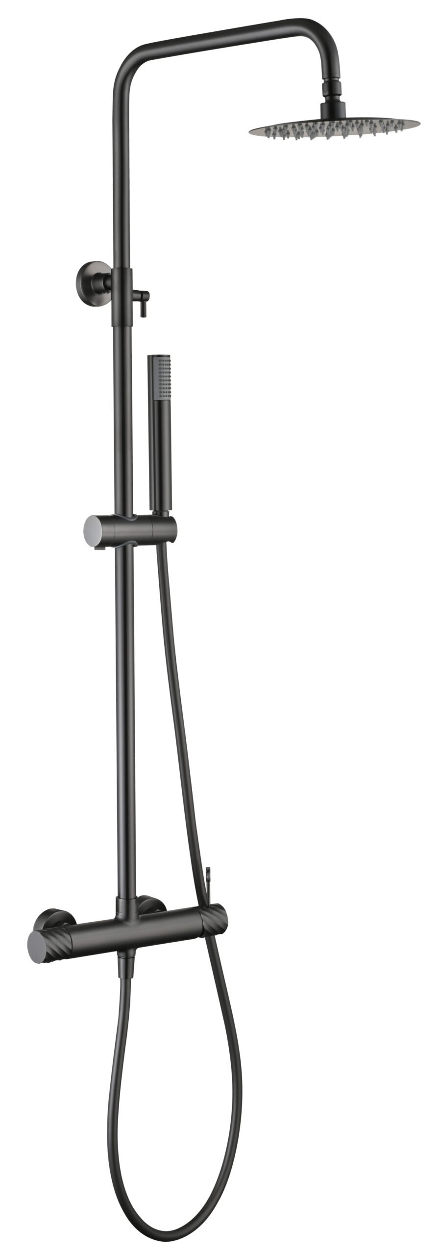 Barra de ducha monomando black gun metal IMEX serie Bless — vista principal