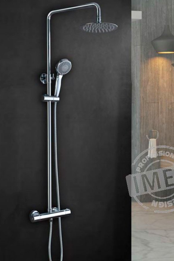 Barra de ducha termostática cromado serie Kent IMEX