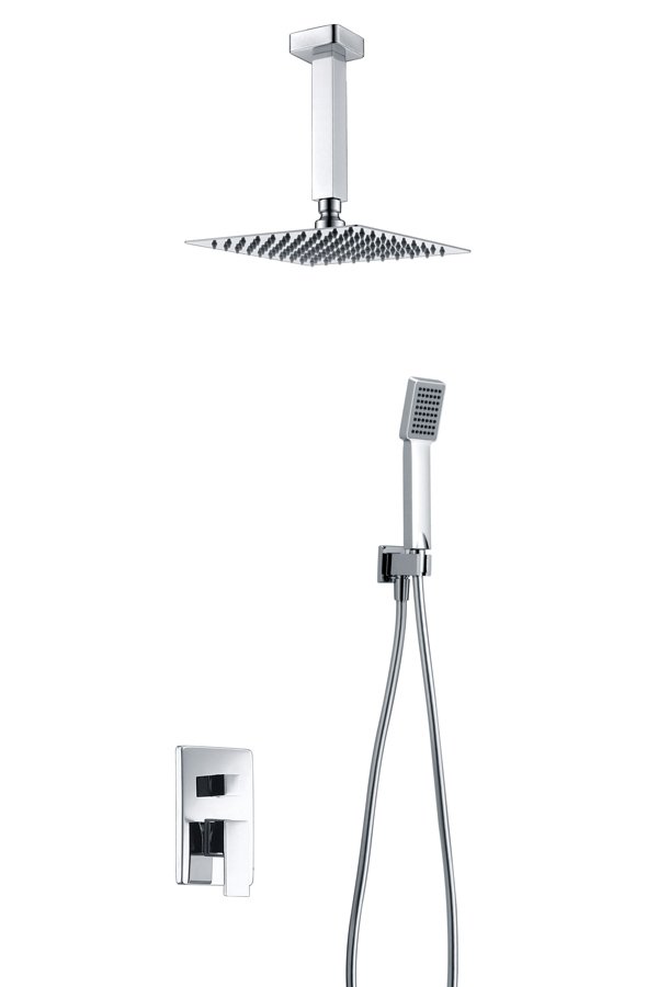 Conjunto de ducha monomando empotrado cromado serie Berlin IMEX
