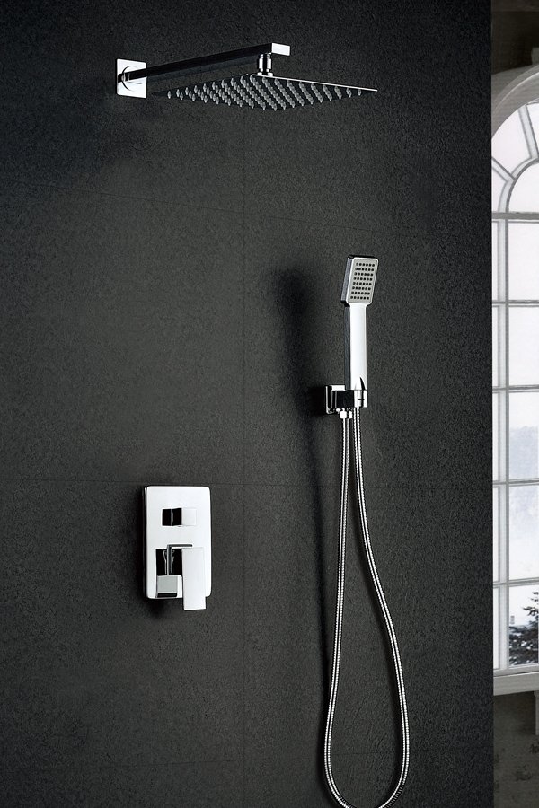 Conjunto de ducha monomando empotrado cromado serie Dublin IMEX