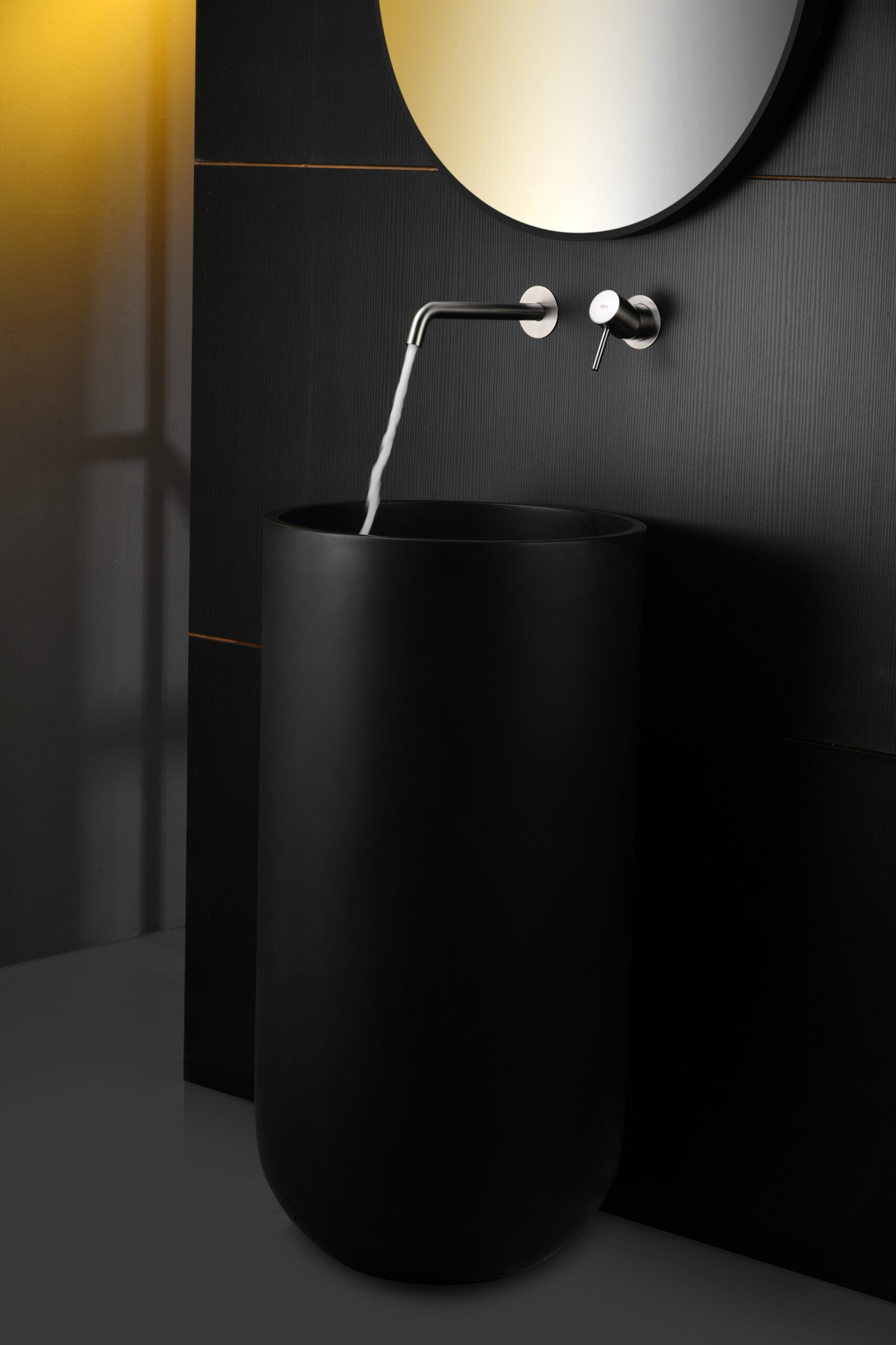 Grifo de lavabo empotrado monomando níquel cepillado serie Monza IMEX - Imagen 4