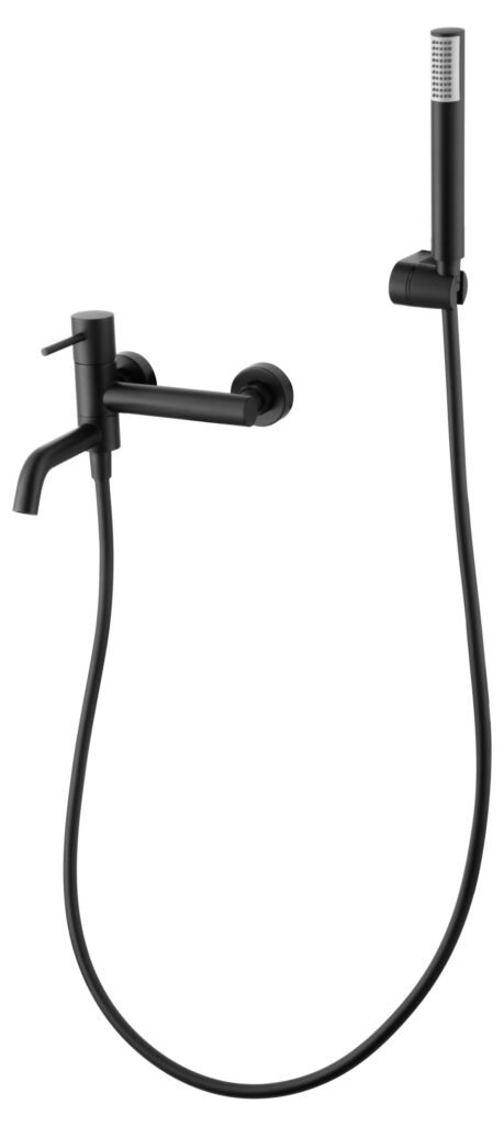Grifería baño y ducha monomando negro mate serie Monza IMEX
