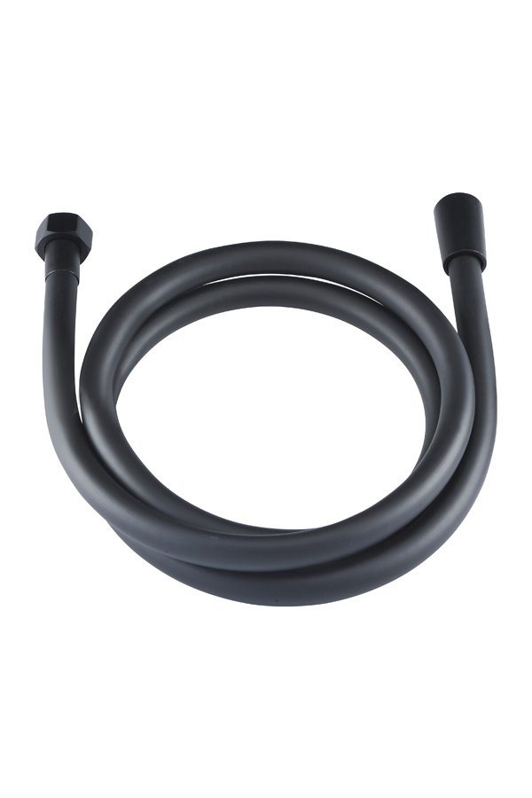 Flexo de ducha de PVC en negro mate de 150cm — imagen principal