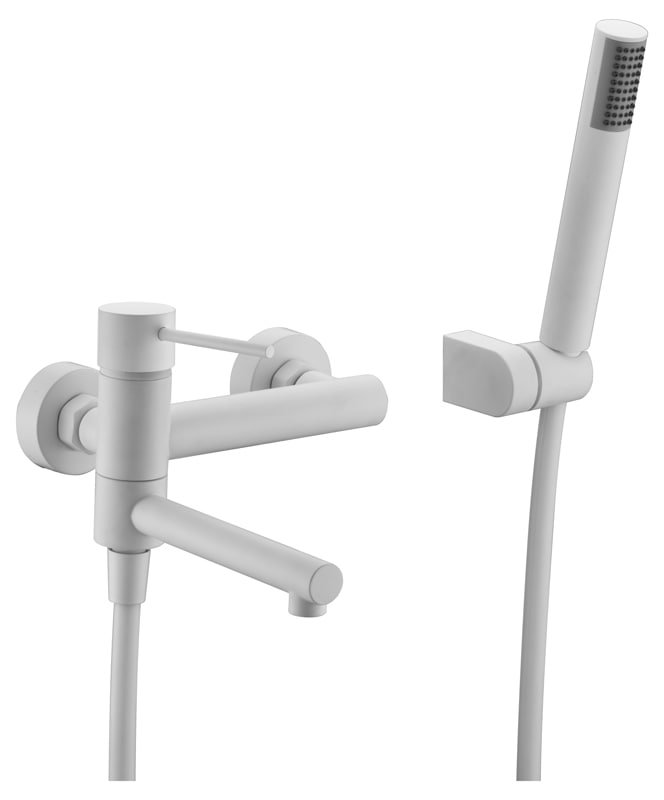 Grifería baño/ducha monomando blanco serie Milos IMEX