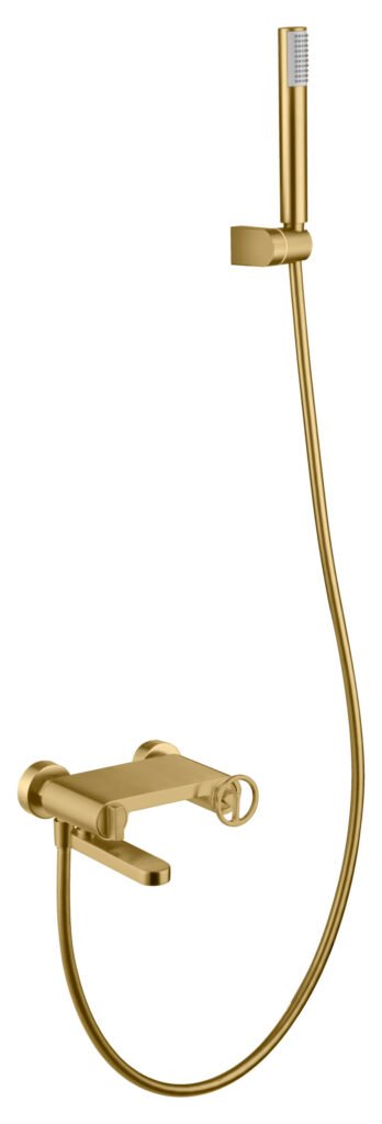 Grifería de baño y ducha oro cepillado serie Olimpo IMEX
