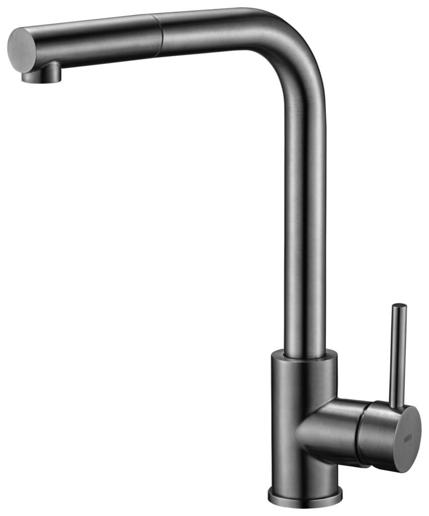 Grifería de cocina monomando extraíble Black Gun Metal serie Malta — imagen principal