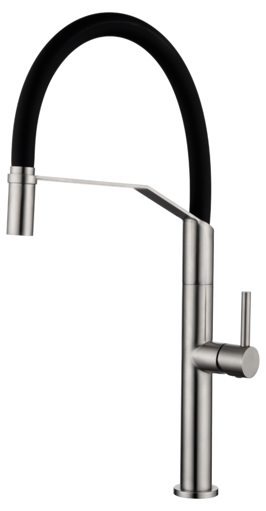 Grifería de cocina monomando flexible serie Deva en acero S_316 — imagen principal