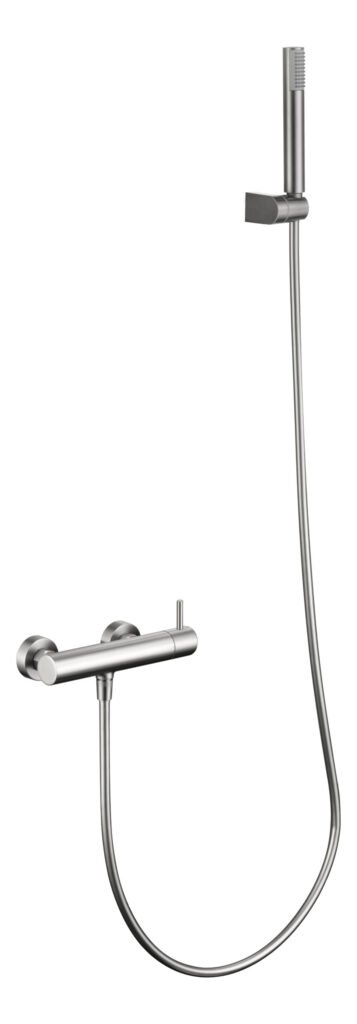 Kit de ducha monomando Monza IMEX BDM039-5NQ — níquel cepillado