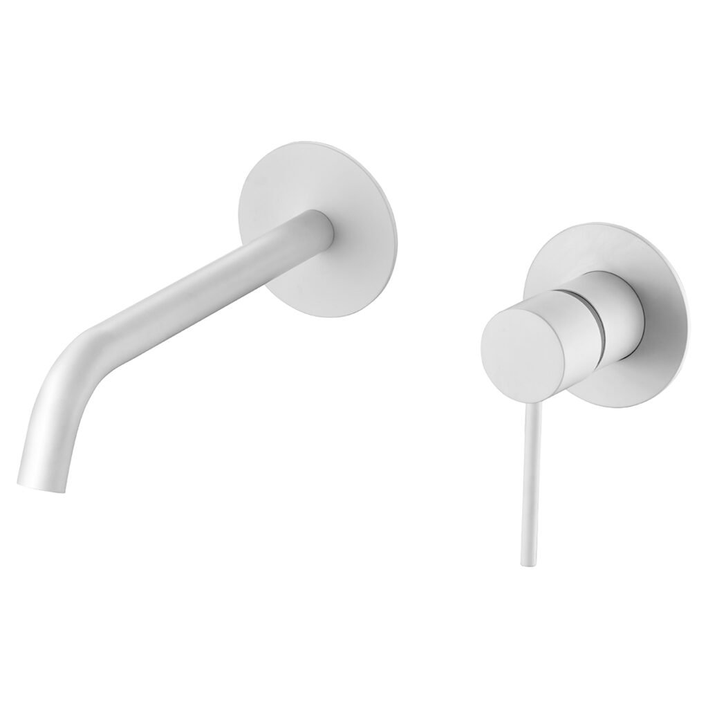 Grifo de lavabo empotrado blanco serie Milos IMEX