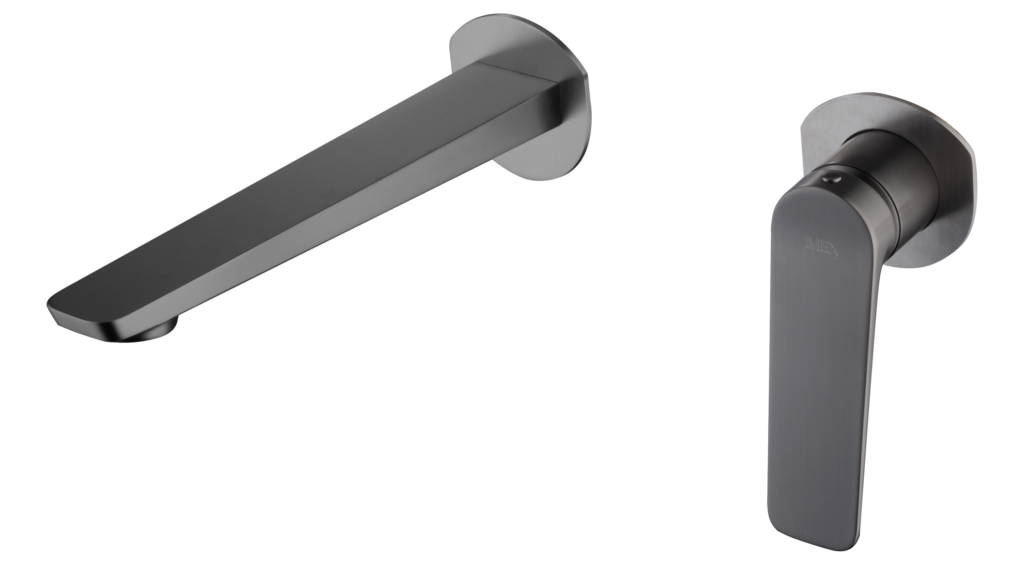 Grifo de lavabo empotrado monomando black gun metal serie Nápoles IMEX