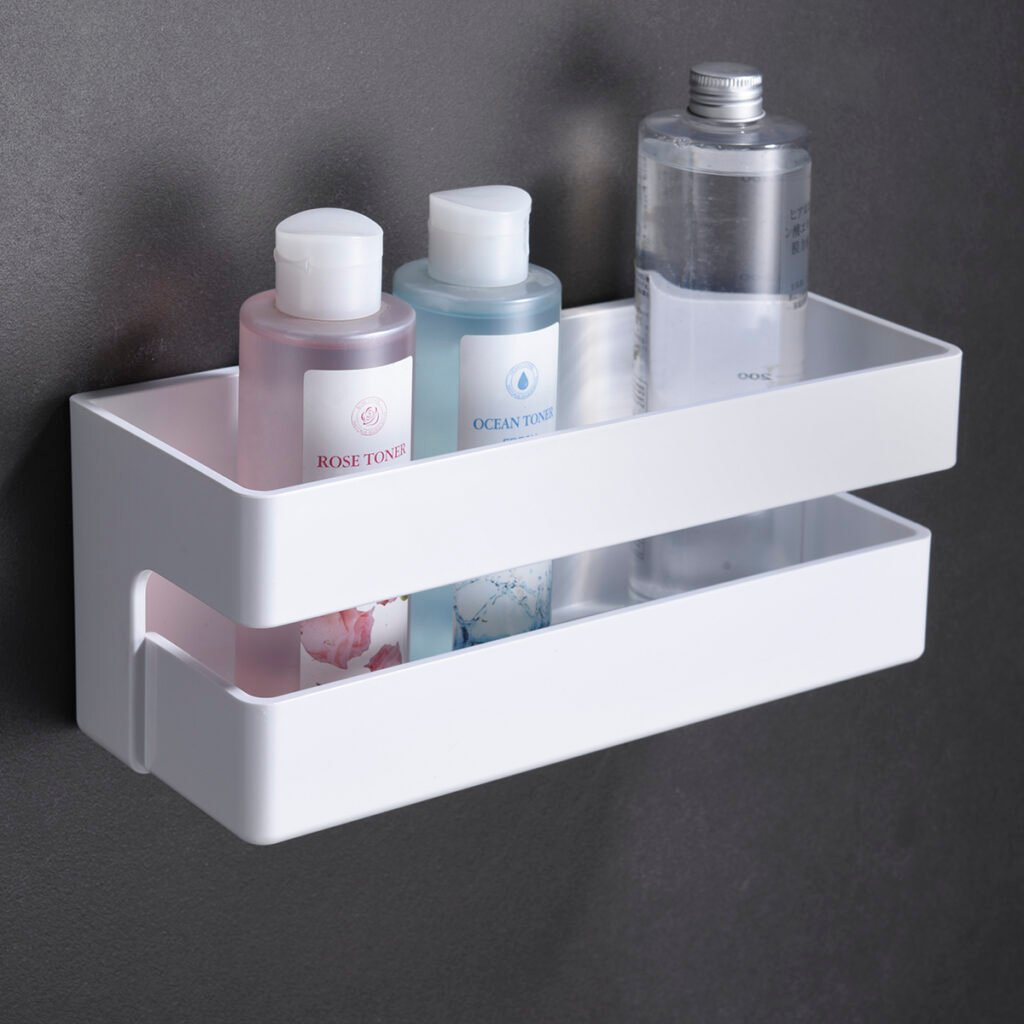 Jabonera frontal de PVC en color blanco — detalle 2