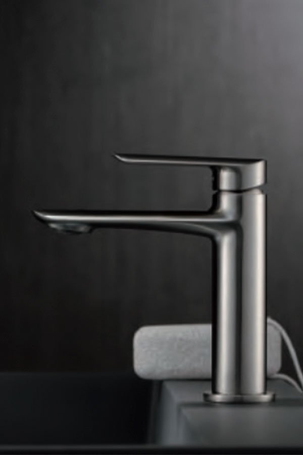 Monomando de lavabo níquel cepillado serie Ural IMEX