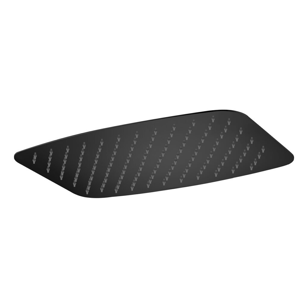 Rociador de ducha IMEX de 20 × 30 cm en negro mate