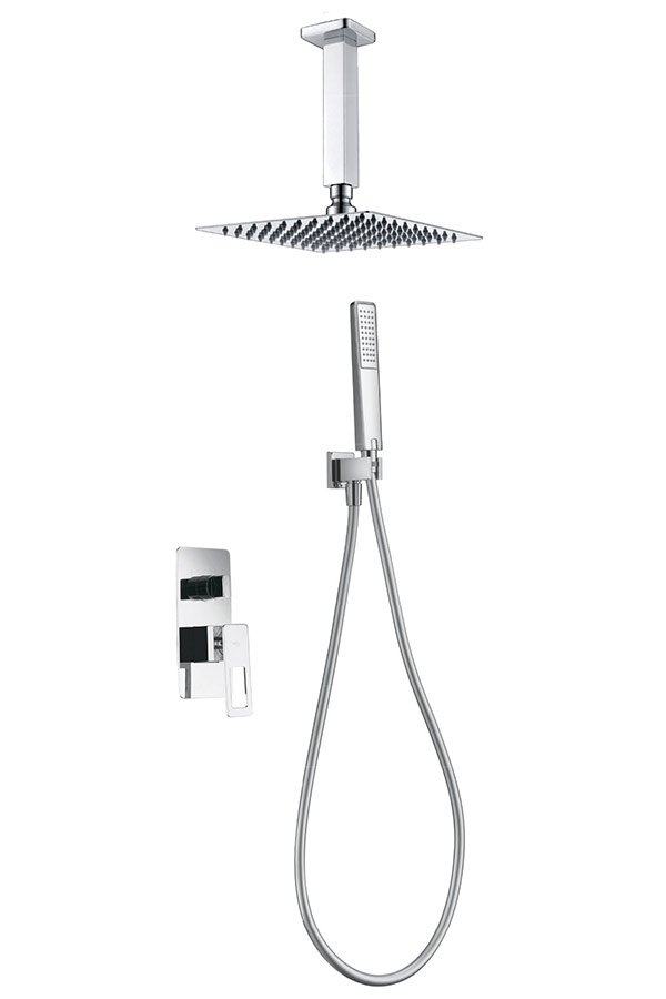 Conjunto de ducha empotrado monomando cromado serie Estocolmo IMEX