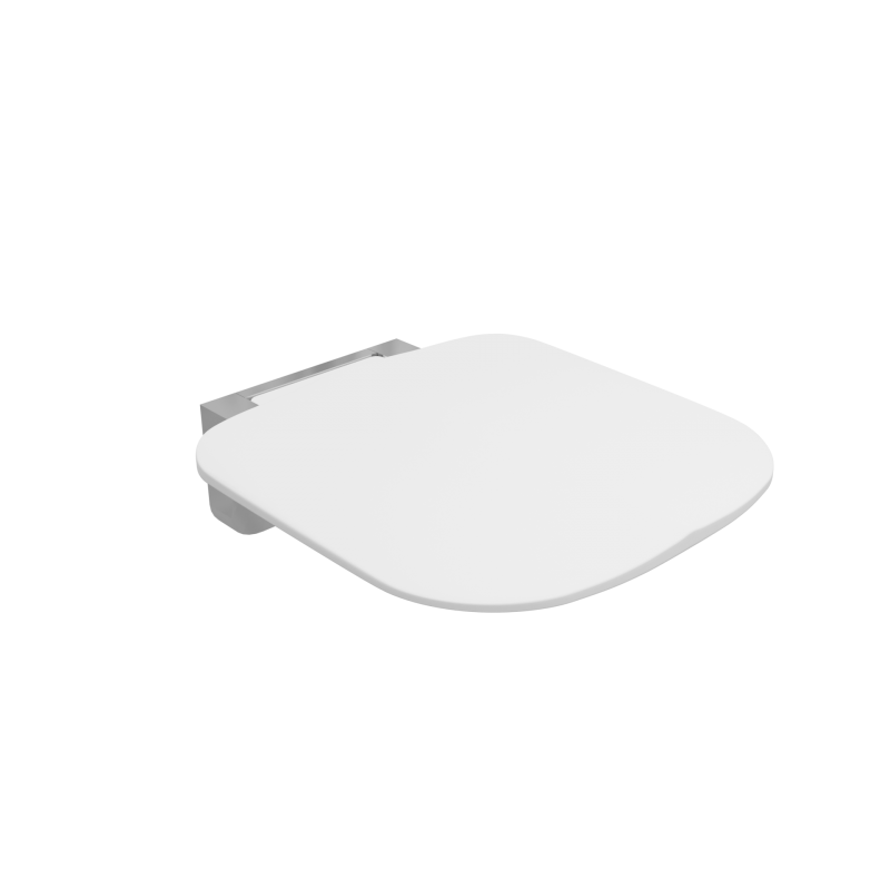 Asiento plegable de pared Fossil Natura — vista completa; referencia 04020. Color: Blanco.