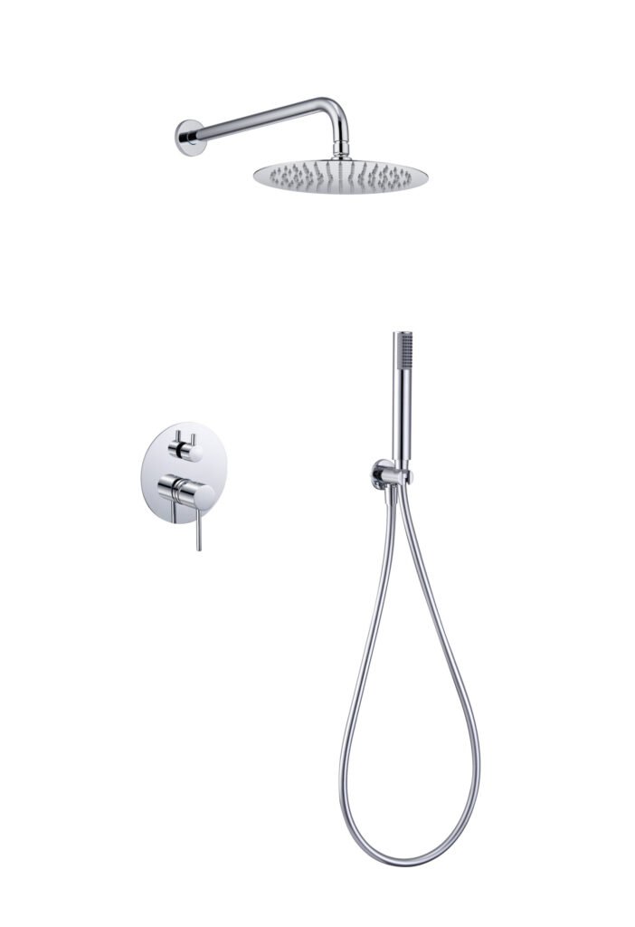 Conjunto de ducha monomando empotrado cromado serie Monza IMEX