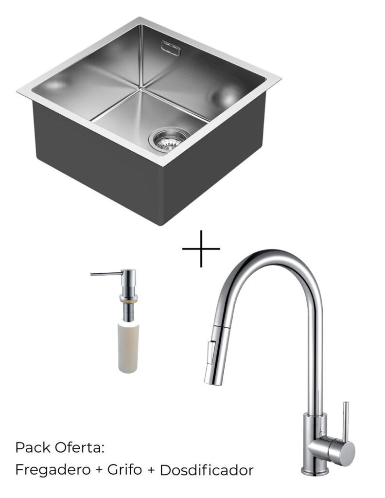 Conjunto de fregadero Absolut con grifo Brook y dispensador, imagen de la familia
