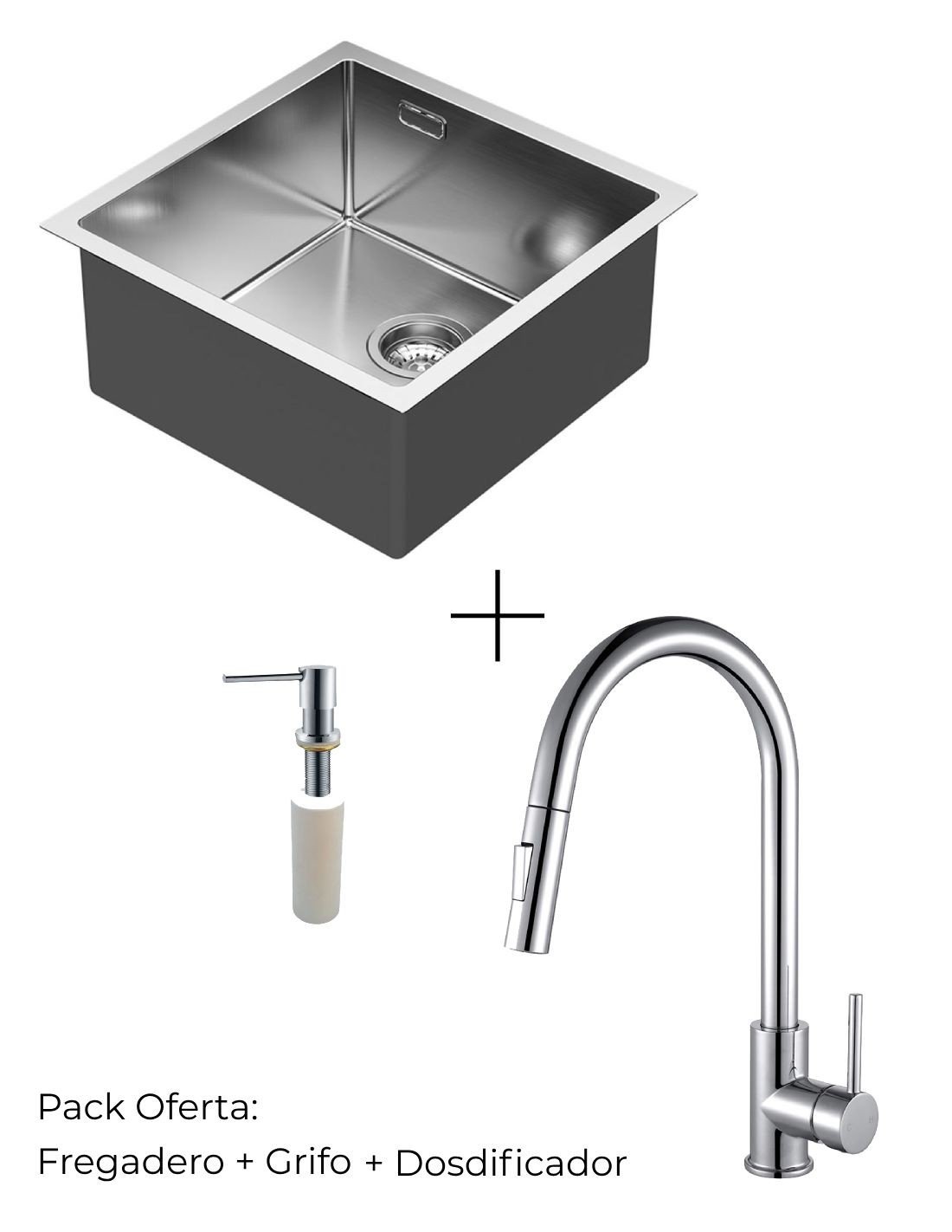 Conjunto de fregadero Absolut con grifo Brook y dispensador, imagen de la familia