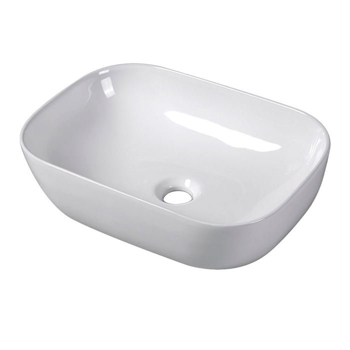 Lavabo sobre encimera ovalado Llavisan 507194, Blanco, vista completa