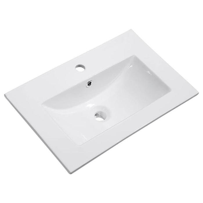 Lavabo Vanguard de un seno Llavisan 506914, Blanco, 61 cm, vista completa