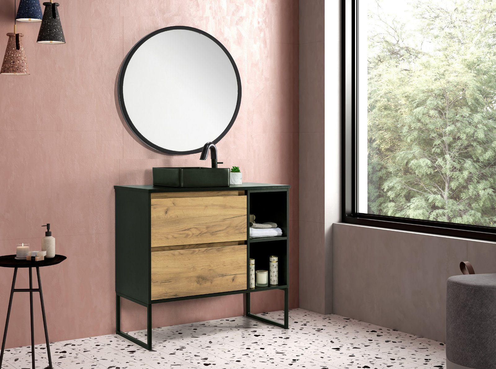 Melanie · auxiliar abierto de baño de 30 cm