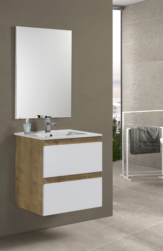 Mueble de baño Neus con lavabo · 2 cajones