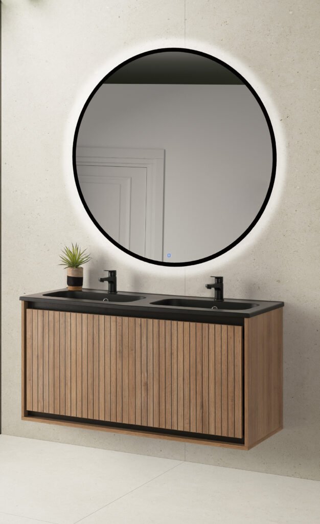 Goya · conjunto de dos cajones exteriores y dos interiores con lavabo doble