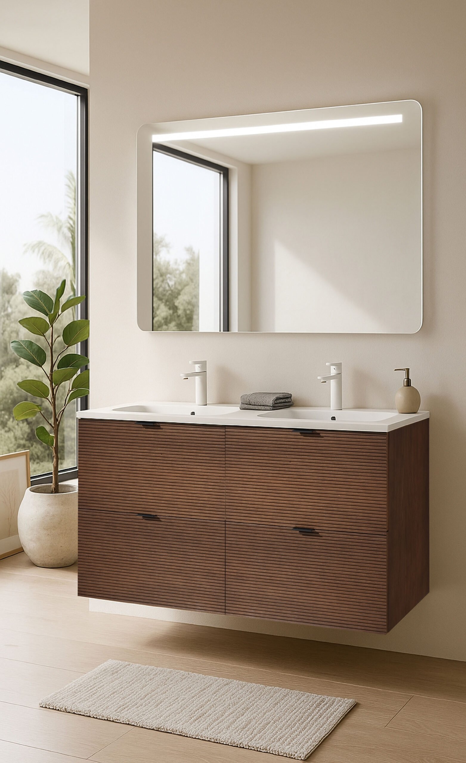 Nirvana · conjunto de cuatro cajones con lavabo doble