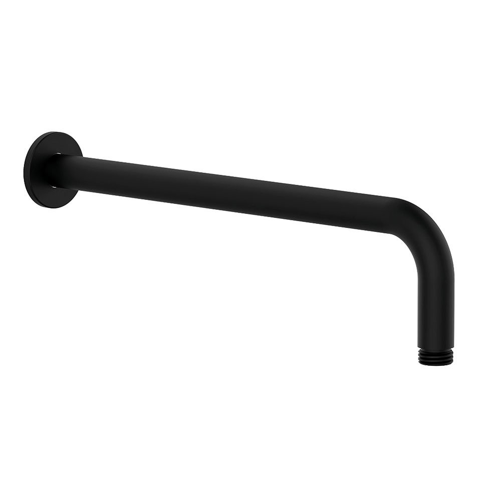 Brazo de ducha redondo de pared de 40 cm · Negro
