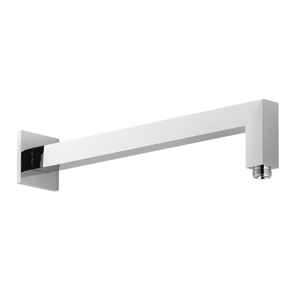 Brazo de ducha cuadrado de pared de 40 cm · Cromo brillo