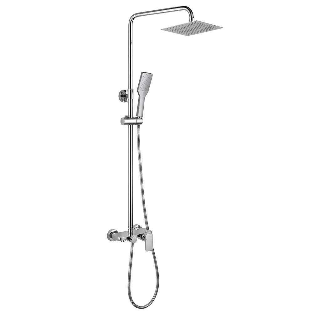 Columna de ducha monomando Dual Plus cuadrada, cromo
